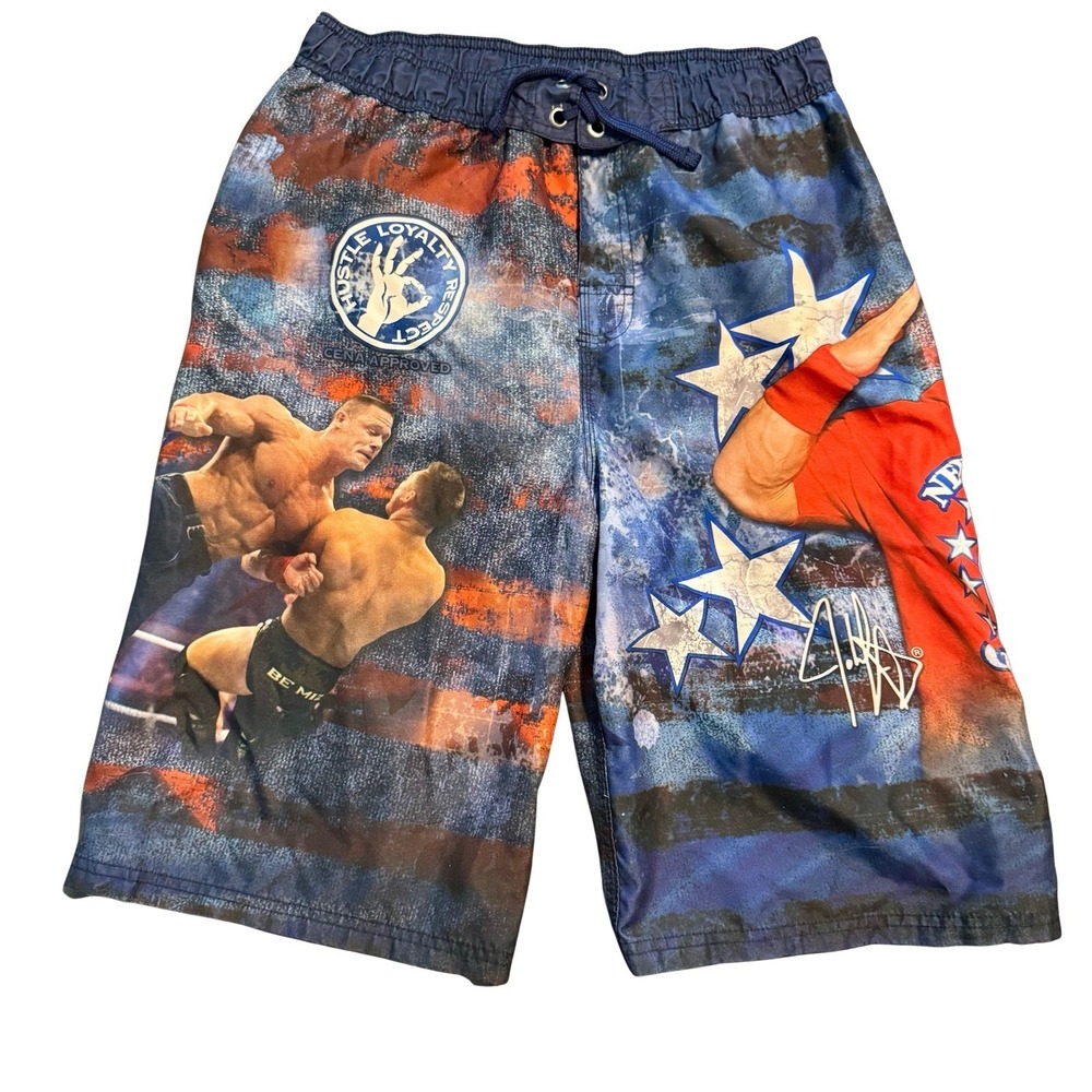 Boys WWE John Cena Swim Trunks Youth XXL (18) Board Shorts